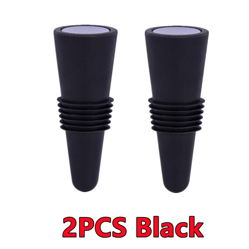 New 6/2/1PC Silicone Wine Bottle Stopper Set Whiskey Leak Proof Beer Champagne Bottle Cap Closer Wine Cork Lid Bar Accessories