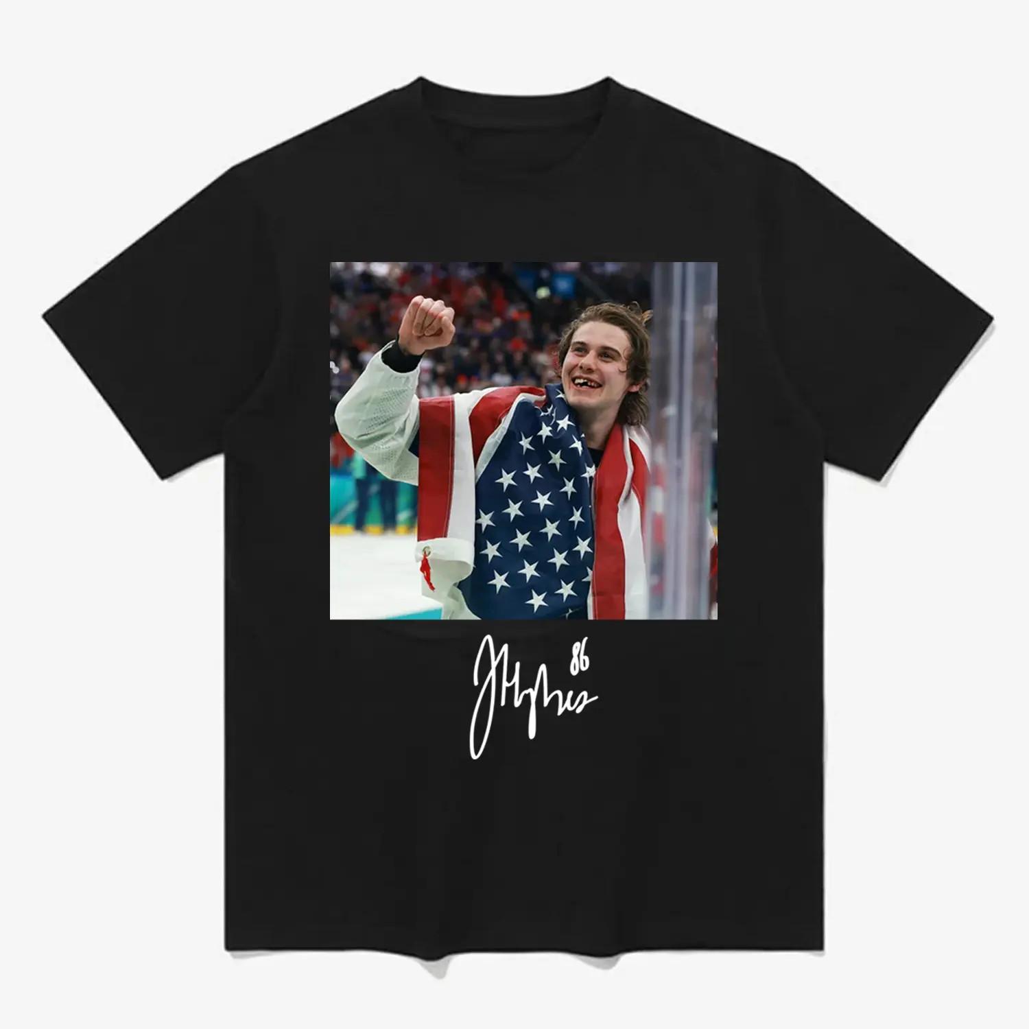Jack Hughes Golden Goal Shirt, Team USA inspired graphic Tshirt S разноцветный