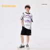 Balabala Boys' Summer Short Sleeve Two-Piece Set