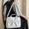 Portable Satin Bow Hand Bag Korean Style Fashion Laptop Bag Cool INS Shoulder Bag  Girls