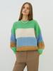 Hiloin Mohair Color Block Sweater (Blue)
