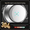 JPHZNB Heavy-Duty Stainless Steel Round Pot with Lid