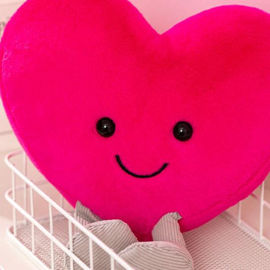 Plush Doll PP Cotton Filling Valentine's Day Heart Pillow Romantic Red