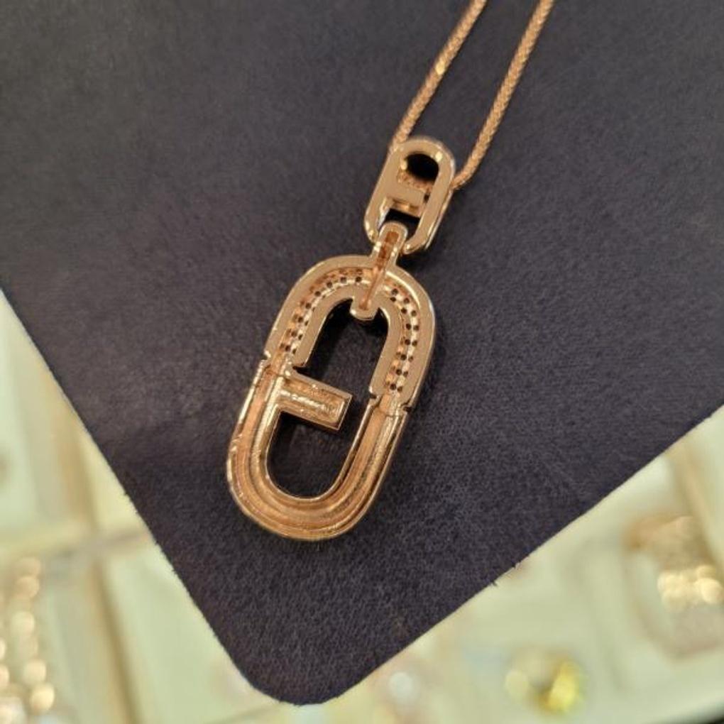 Atria Oval Front Chic G Cubic Line N Necklace JTONEFR0037PKF