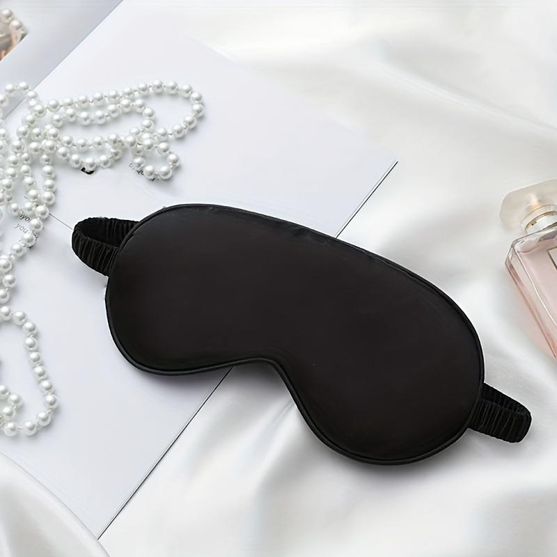 Soft Silk Sleep Eye Mask Comfortable Light Blocking Eye Cover for Travel 1pcs чёрный