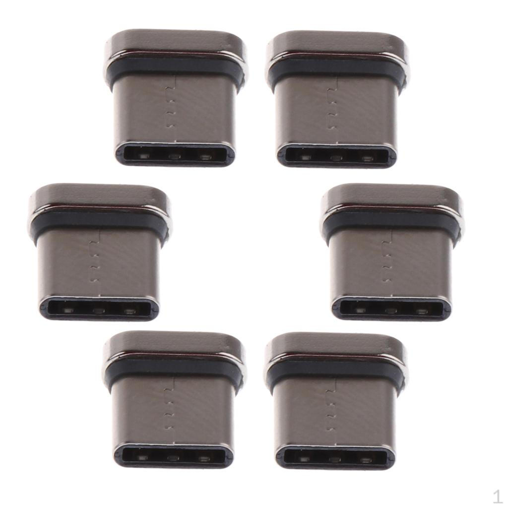 

6x Aluminum Magnetic Tip Convert Connector for S8 Laptop Silver