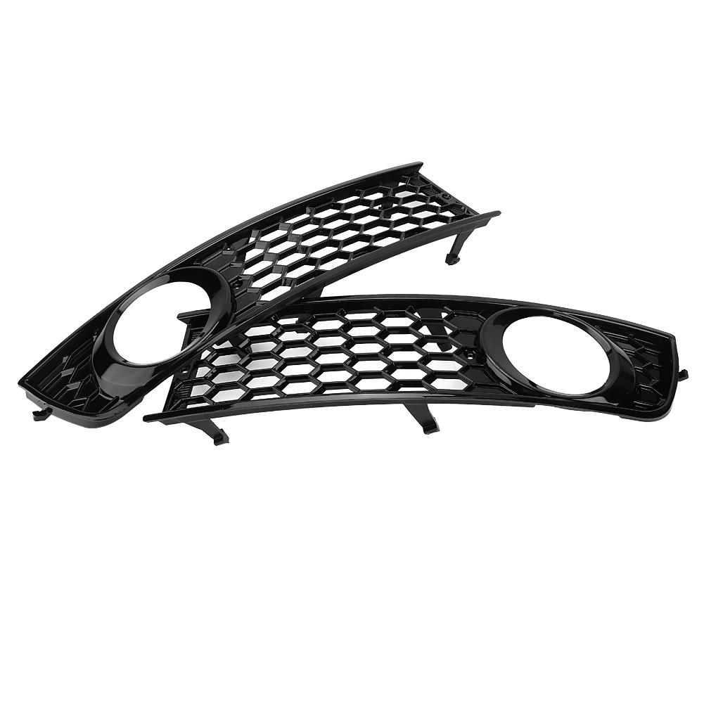 2 Pcs For Front Bumper Fog Light Grille Fog Lamp Grilles Grille Side Lower Base Abdominal Material Stylish Design Sy Installation