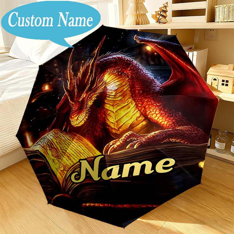 Custom Name Umbrella Dragon Tales books Umbrella 8-Frame for Travel, Camping, Casual Lightweight Portable, Essential for Family Gifts