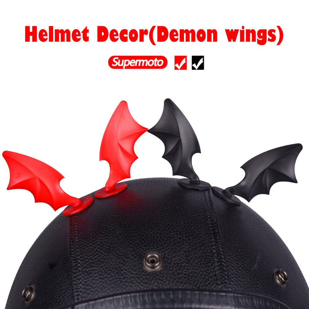 Suction Cup Demon Wings Decor Strips For Motorcycle Helmets Car Bike Helmet Accessories Riding Gear Decoration For Men Women