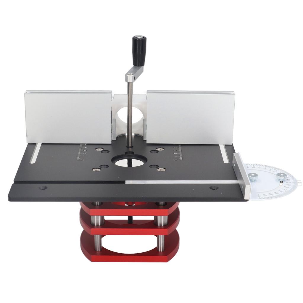 Router Lift with Top Plate Router Lifting Base Woodworking Slotting Trimming Chamfering Table Top Black