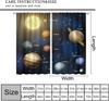 Solar System Window Curtains, Outer Space Space Astronaut Galaxy Window Treatments for Kids Boys Girls Bedroom Living Room