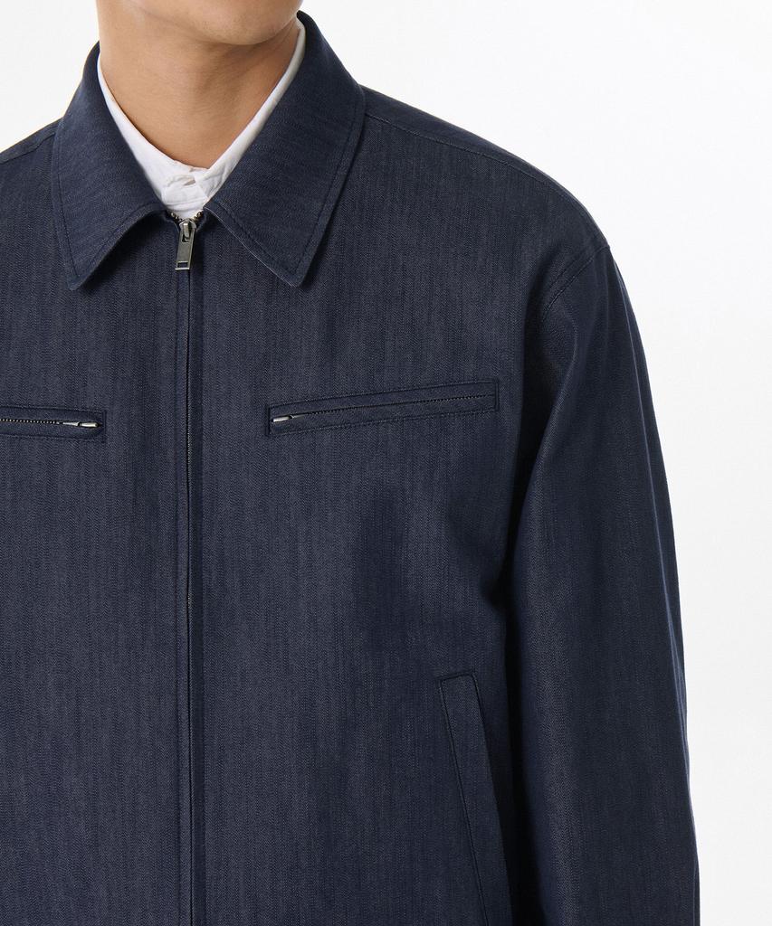 Musinsa Standard Slub Denim-Like Work Jacket [Medium Indigo]