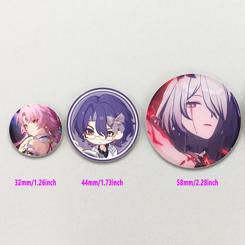 32/44/58mm Honkai Star Rail Brooch On Backpack  Asta Hook Kafka Arlan Cartoon Cosplay Badge Lapel Pins for Clothes Accessories Gift