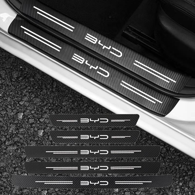 Car Door Threshold Sill Trunk Bumper Pedal Decal Stickers Cover For BYD M6 G3 G5 T3 13 F3 F0 S6 S7 E5 E6 L3 Tang Yuan Atto3 Song