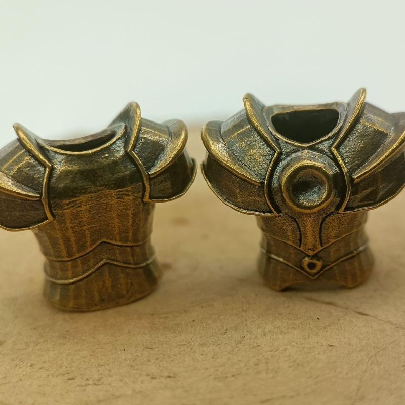 Koraliki do noża z mosiądzu pancernego DIY Plecione bransoletki Wisiorki Sznurek Akcesoria Zawieszki Narzędzie outdoorowe