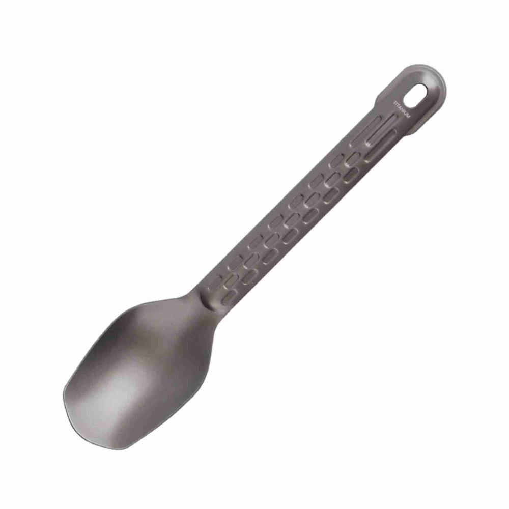 Pure Titanium Portable Eating Utensil Long Handle Lightweight Dinner Spork  Hiking Spoon