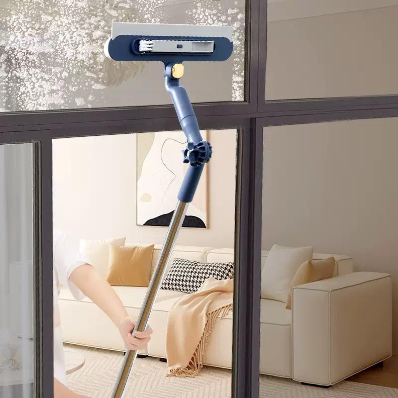 Long-Handle Window Cleaner & Glass Wiper Brush