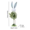 Easter Standing Bunny Figurines Cute Standing Rabbit Spring Flower Home Decor Living Room Ornament Kids Gift Flower Decoration