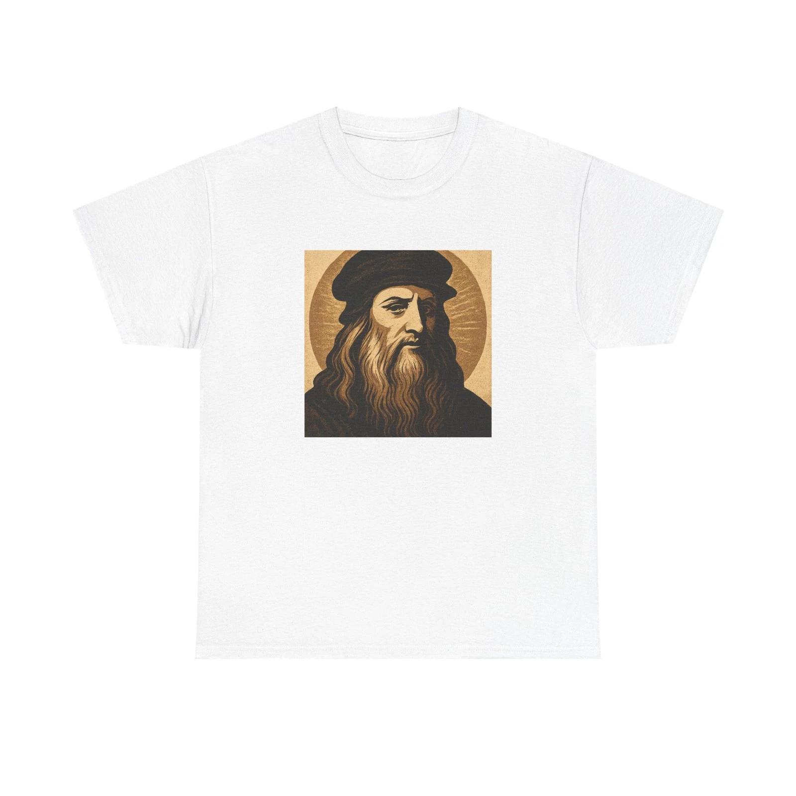 Unisex Adult T Shirt Leonardo Da Vinci Retro Portrait Art 3XL