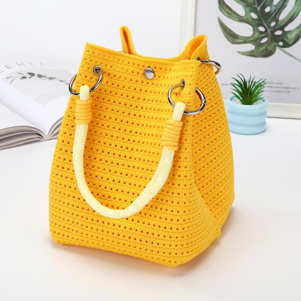 Stylish Women's Knitted Bucket Handbag – Casual, Versatile & Portable