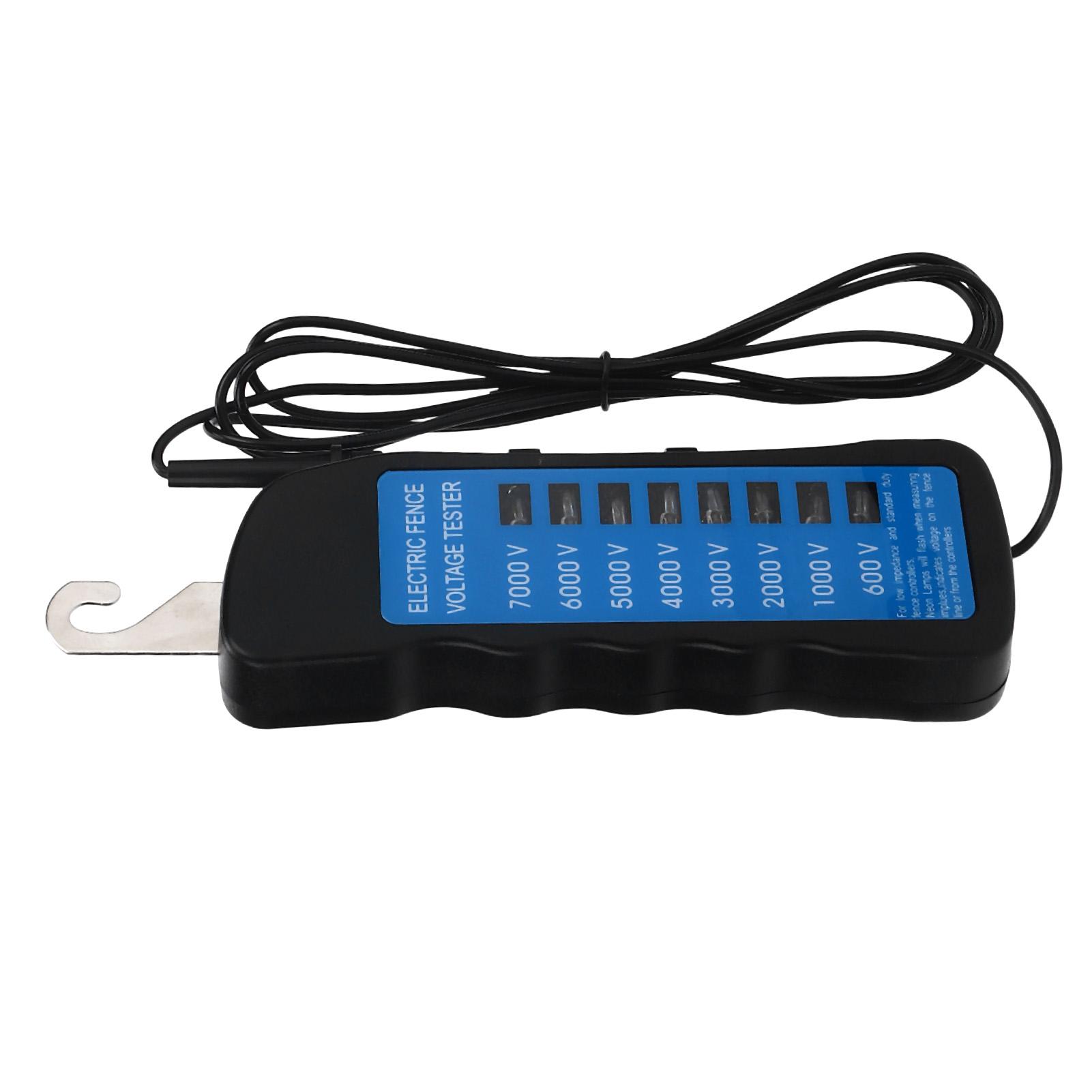 

Електричний тестер для визначення напруги на електричній огорожі, портативний для огорожі ферми ABS 7000 В