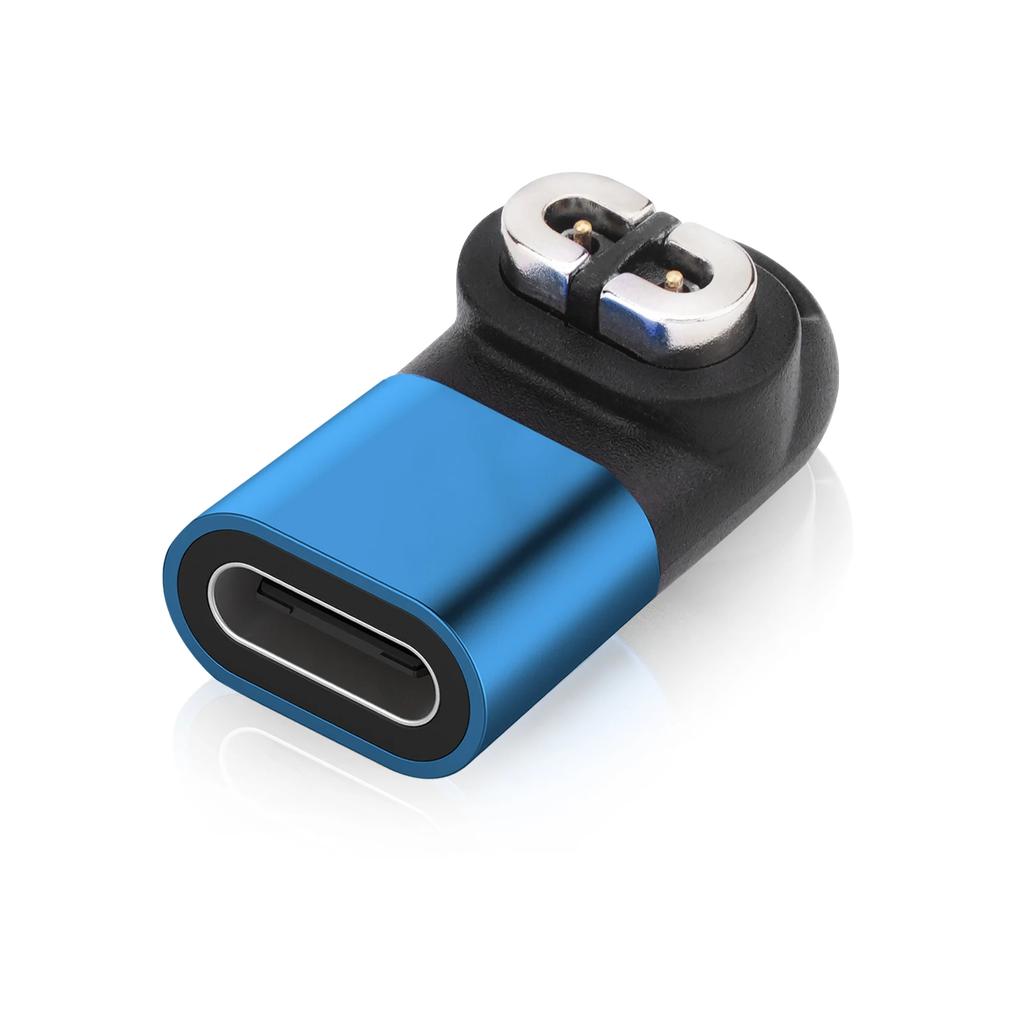 90 Degree Bending Charging Adapter Converter with Lanyard Hole for AfterShokz OpenComm ASC100SG/C102 Magnetic Charger Converter