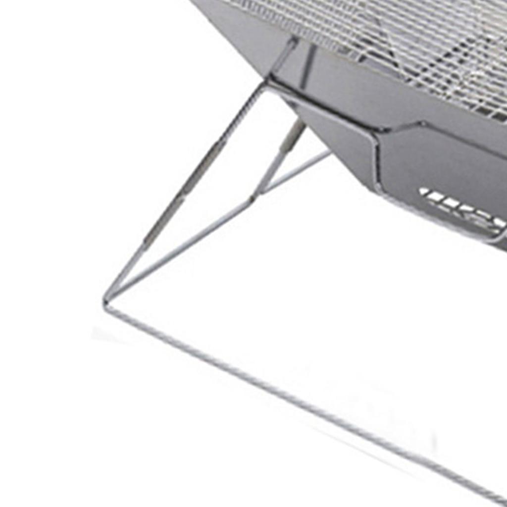 Barbecue Grill Stainless Steel Portable Folding Camping BBQ Charcoal Grill for Home Outdoor Picnic