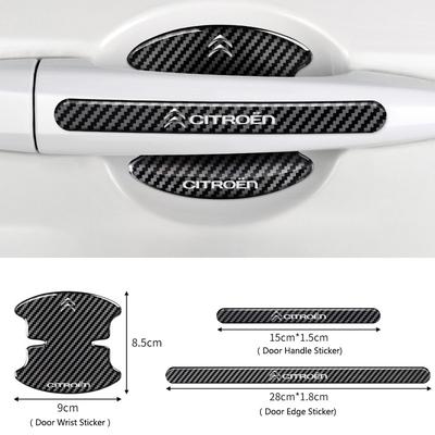 4/8Pcs Car Threshold Sticker with Door Handle Bowl Scratch Protective Sticker For C1 C2 C3 Grand C4 Picasso C4L VTS