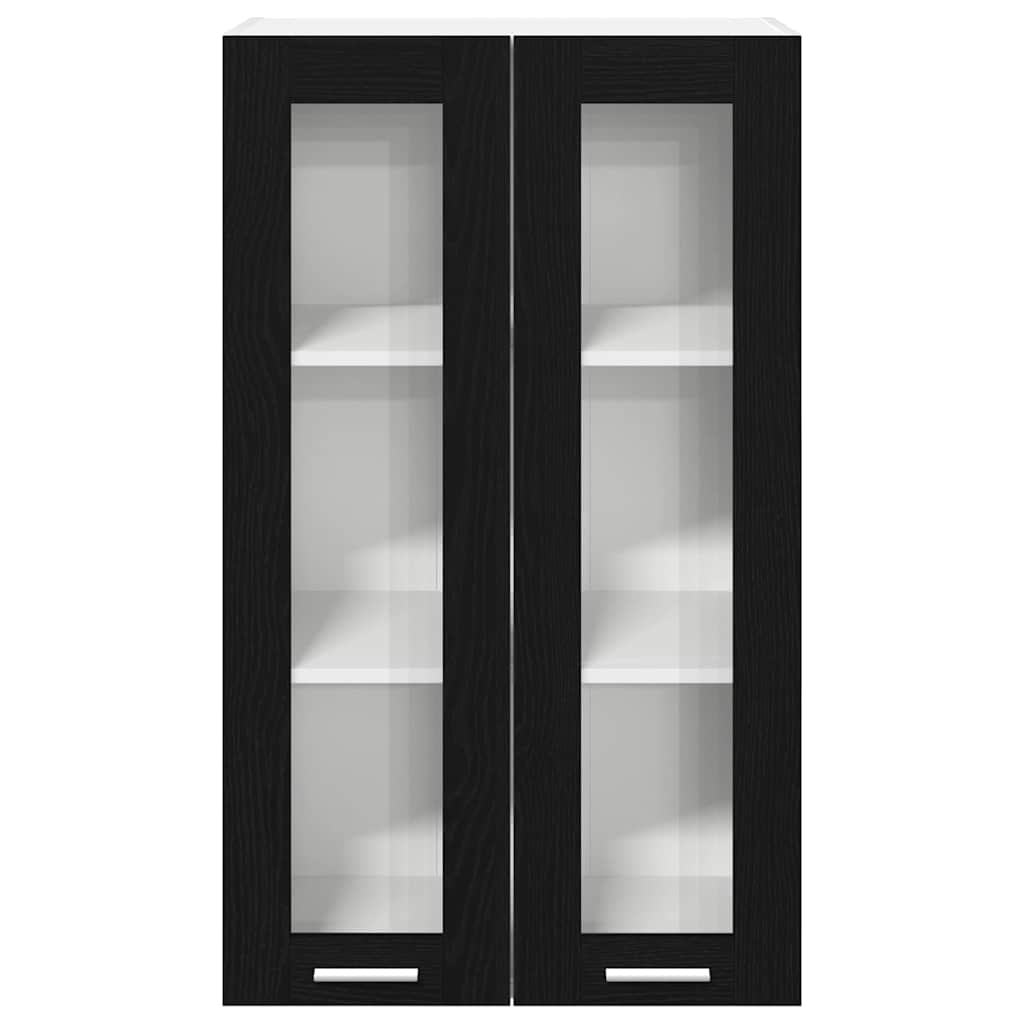 Hanging Cabinet with Door Riga Black Oak Effect 60 X 31 X 100 Cm