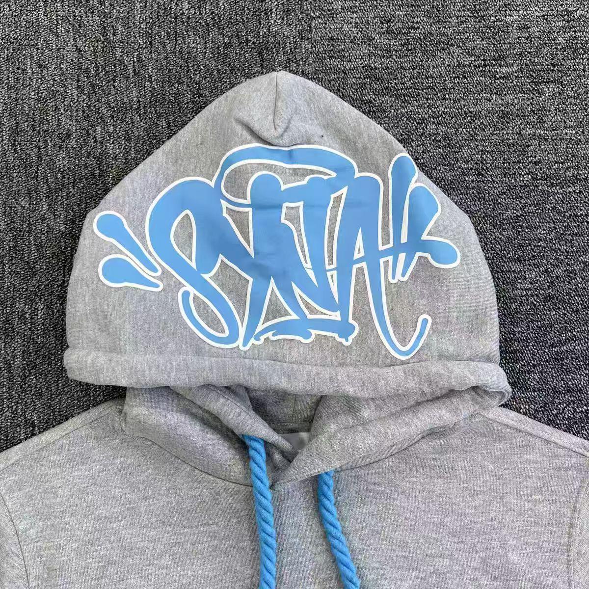 Unisex Y2K Streetwear Hip Hop Bedrucktes Lockeres Hoodie und Lässiges Pullover Set M gray