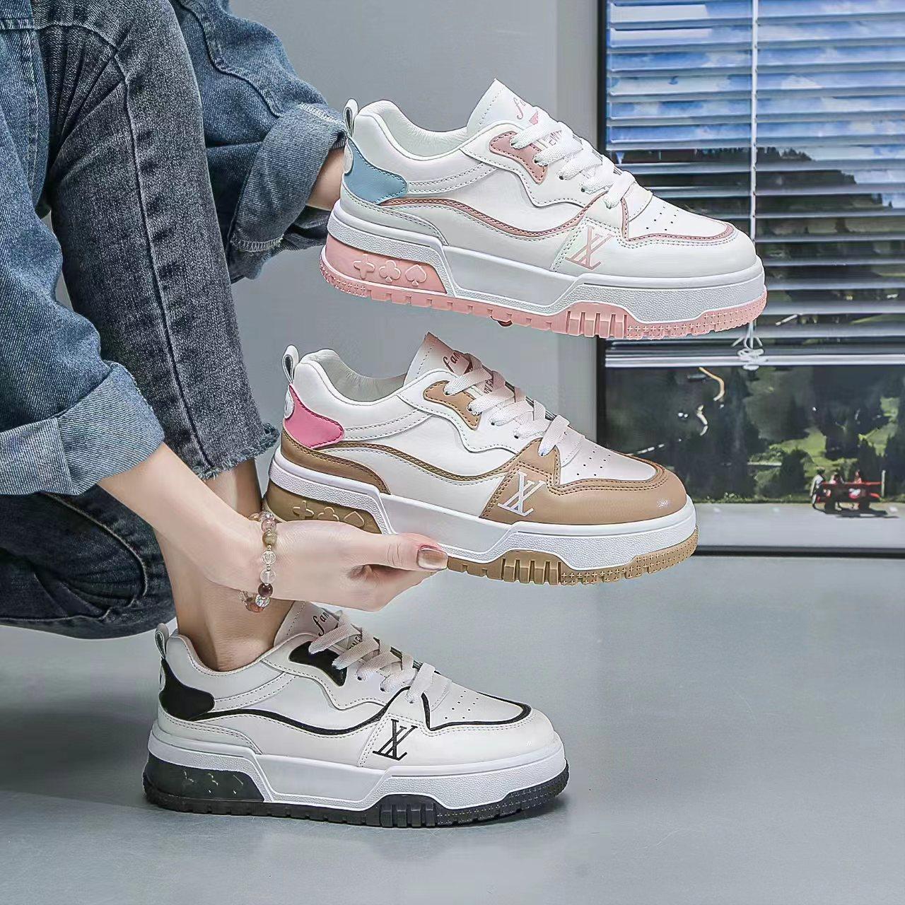 

Customized little white shoes women s board shoes spring and summer new versatile Korean version student breathable thick-soled casual white shoes sp 35