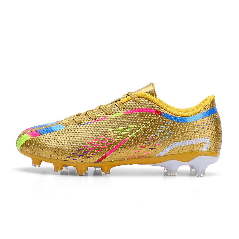 Training Football Shoes Low Top Nails Leather Foot Shoes Artificial Turf Student Nails Male Female Teens