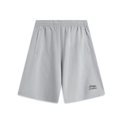 Li Ning Sports Lifestyle Series Simple Loose Breathable Lace-Up Sports Shorts Unisex Shorts Gray AKSV291-2