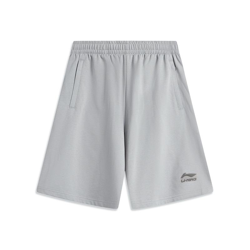 Li Ning Sports Lifestyle Series Simple Loose Breathable Lace-Up Sports Shorts Unisex Shorts Gray AKSV291-2
