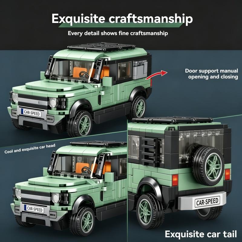 City Adventure Off-Road Vehicle Building Blocks, Collectible Car Model, STEM Assembly Toy for Teens