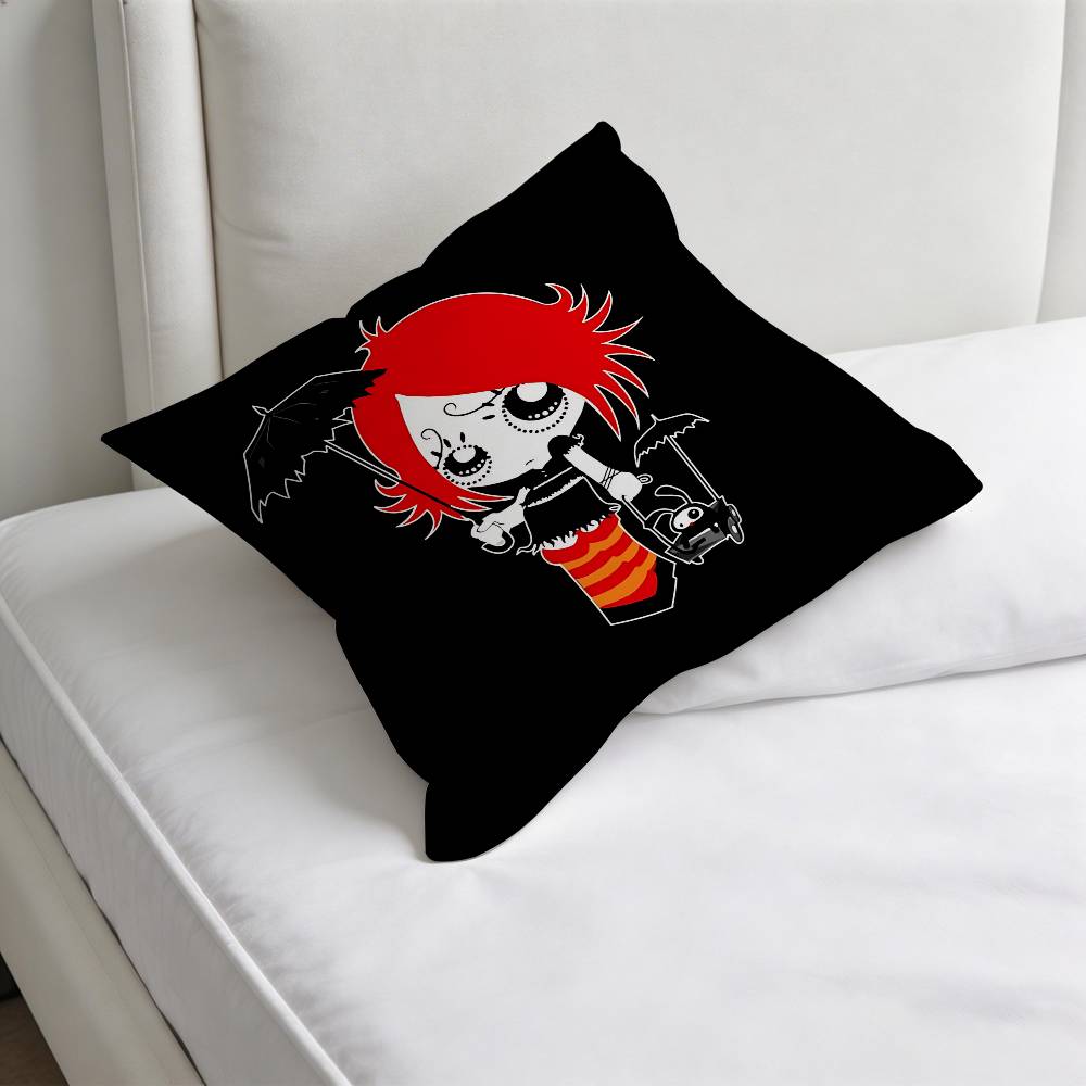 RRuby Gloom Gothic Cute Decorative Square Pillow Cover Modern Cushion Case for Living Room Bedroom