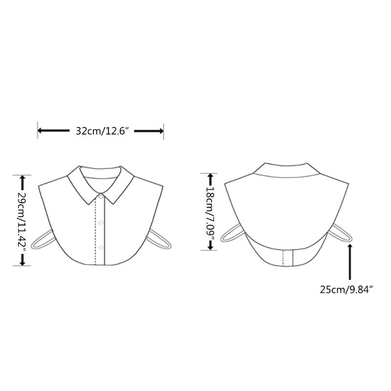 Detachable Collars For Women Rhinestone Dickey Collar Faux Collar False Collar Half Shirt For Women Pearl False Collar