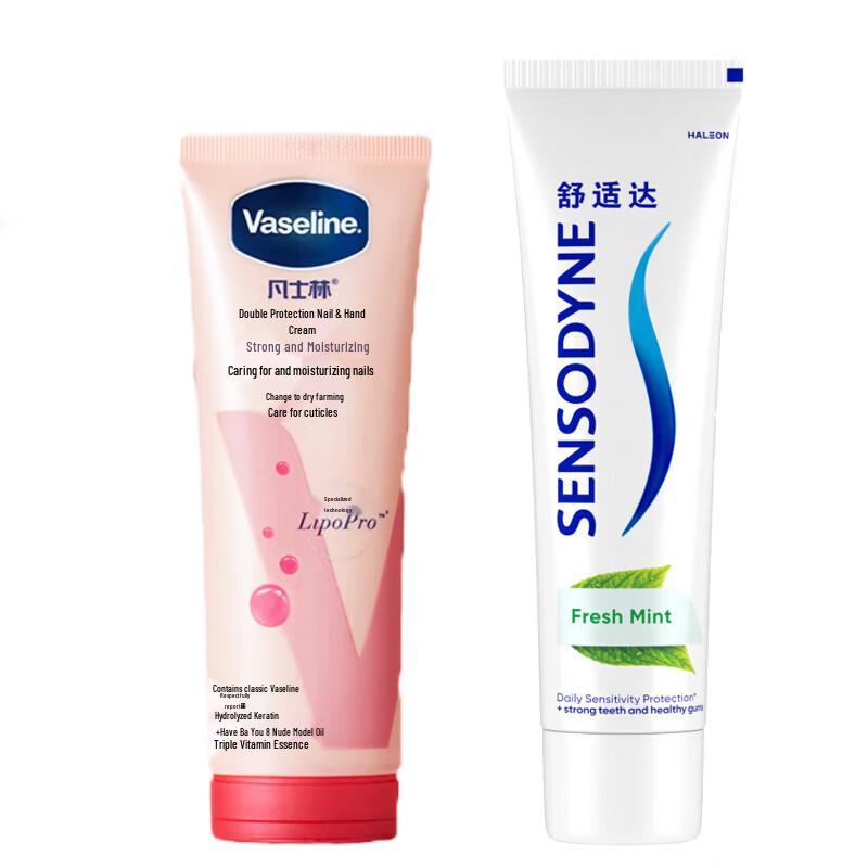 

Sensodyne Fresh Mint Toothpaste & Vaseline Hand Cream Bundle