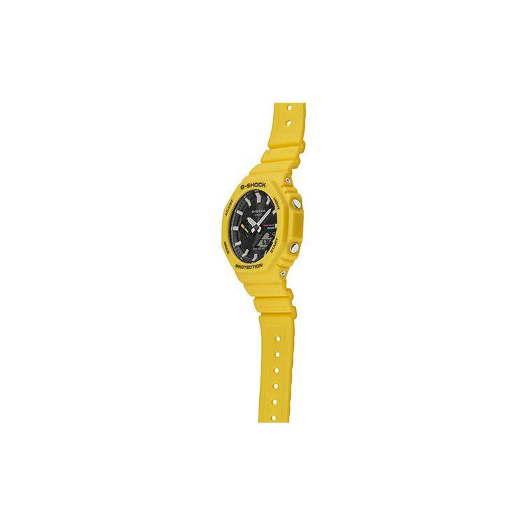 Casio G-Shock Classic Octagonal Carbon Fiber Core Protective Dual Display Waterproof Sports Quartz Watch Men watches Black GA-B2100C-9APR