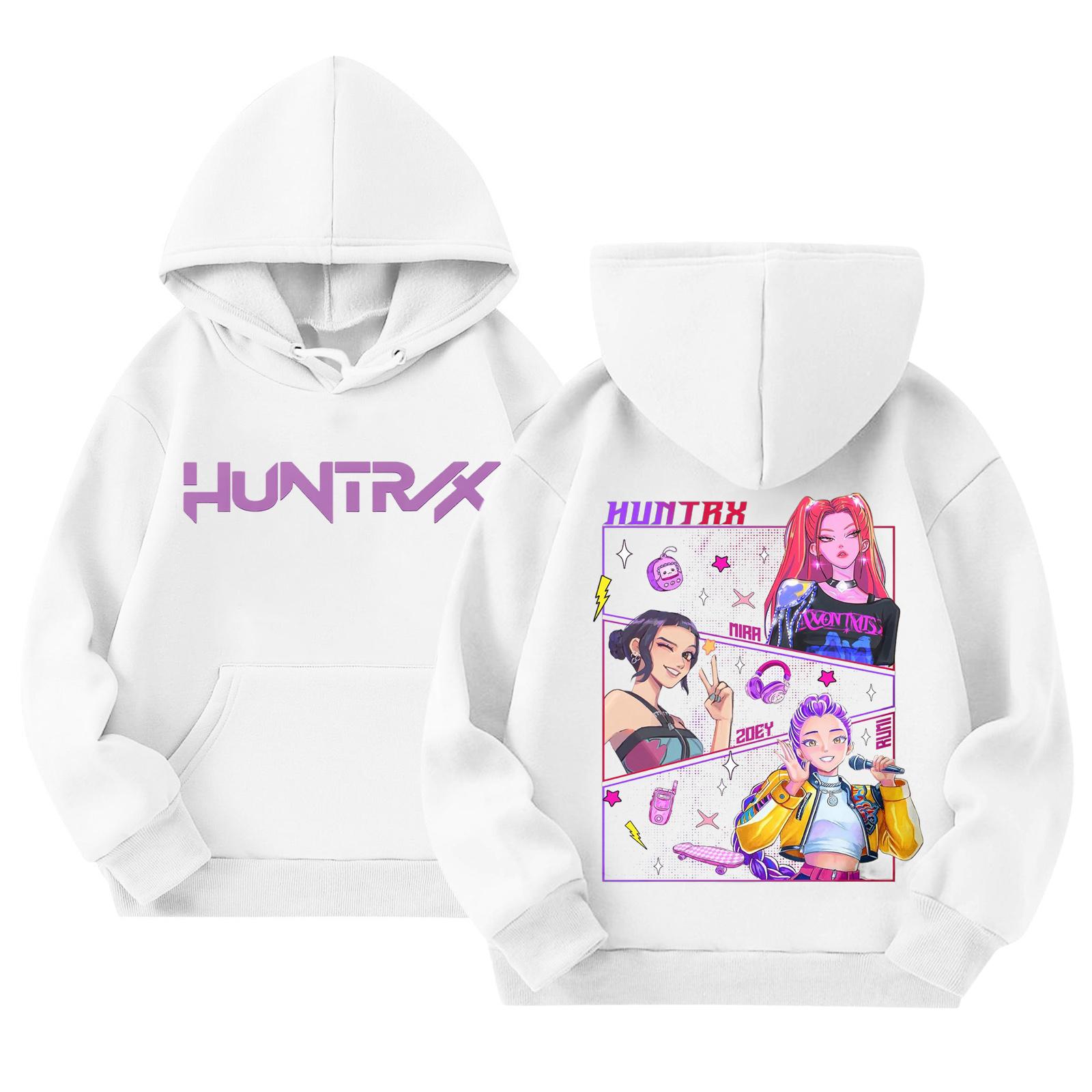 

Детский повседневный пуловер с круглым вырезом и принтом, с длинными рукавами и капюшоном 160 белый