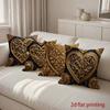 2D Gilded Heart Pattern Digital Print Pillowcase Pattern Cushion Cover Suitable For Sofa Bedroom Car Pillow Cover