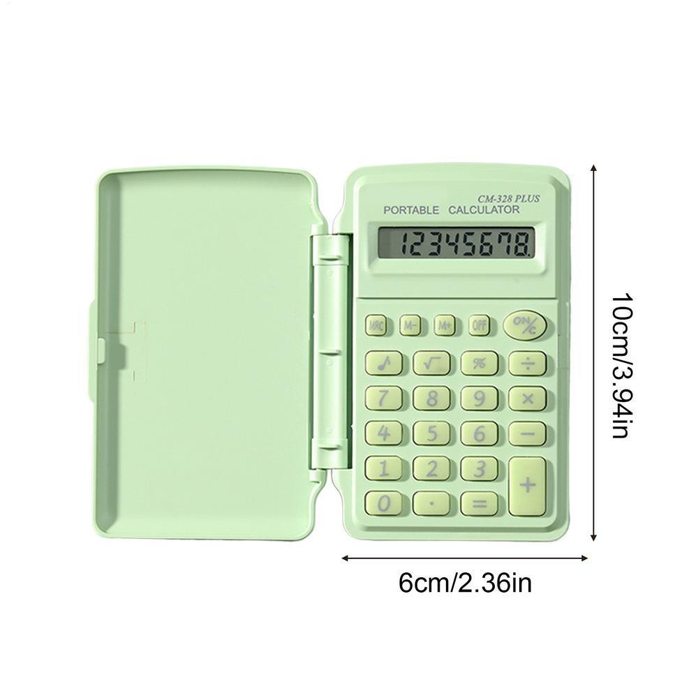 Mini Calculator with Protective Lid Portable Calculation Device for Students Accountants Engineers, Office Business Tool