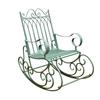 European Outdoor Wrought Iron Rocking Chair: Princess Style for Patio, Balcony, or Garden.