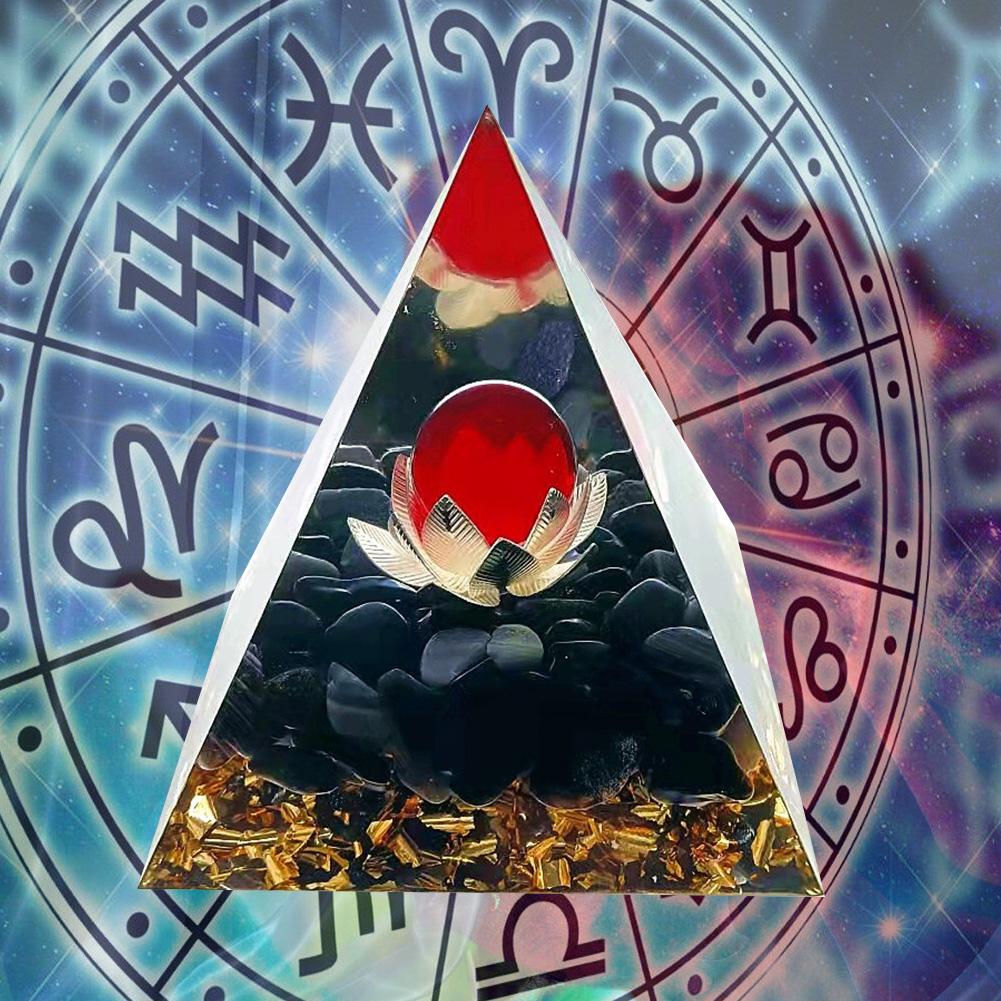 Orgonite Pyramid Crystals Natural Stone Orgone Energy Generator Healing Reiki Chakra Meditation Ornaments Crafts Office Decor
