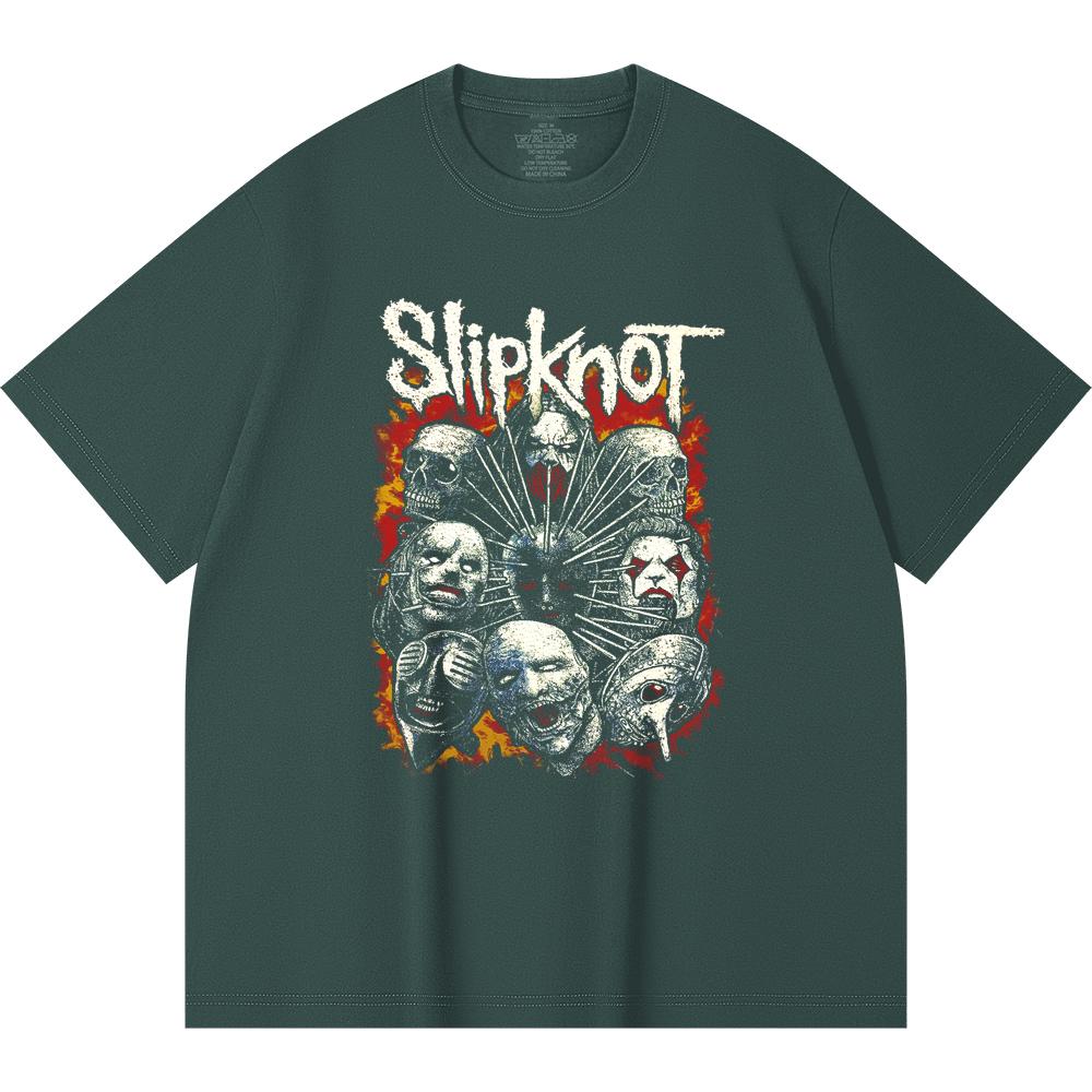 T-shirt Heavy Metal 100% Cotone 230 Gsm Stampa Band Rock Musica Popolare Unisex T-shirt Pesante in Cotone