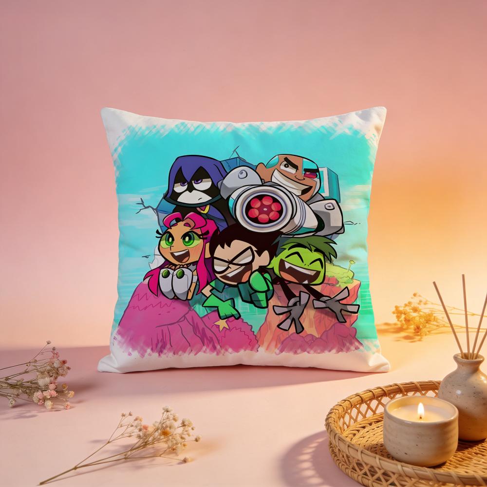 Trendy TTeen Titans Good Cushion Cover Comfortable Durable Pillow Cover MultiScene for Home Office Car Sofa