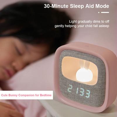 Shy Bunny Bedside Lamp Alarm Clock Night Light Clock