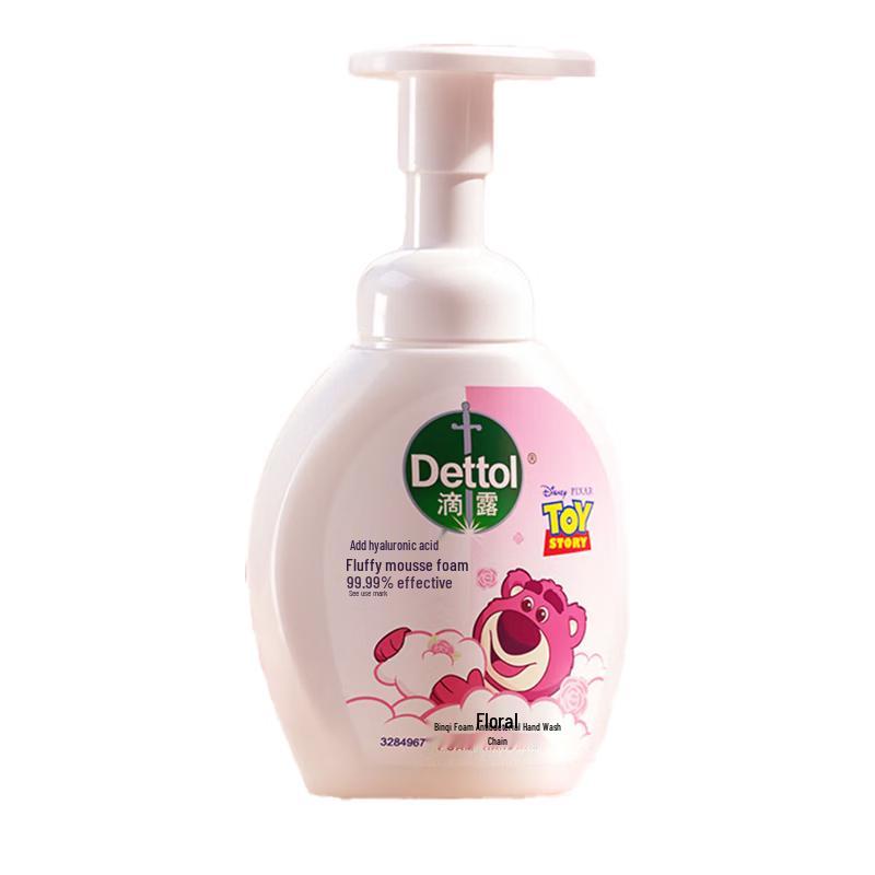 Dettol Клубничный Мишка Ограниченная Серия Цветочный Пенообразный Гель для Мытья Рук 250 мл