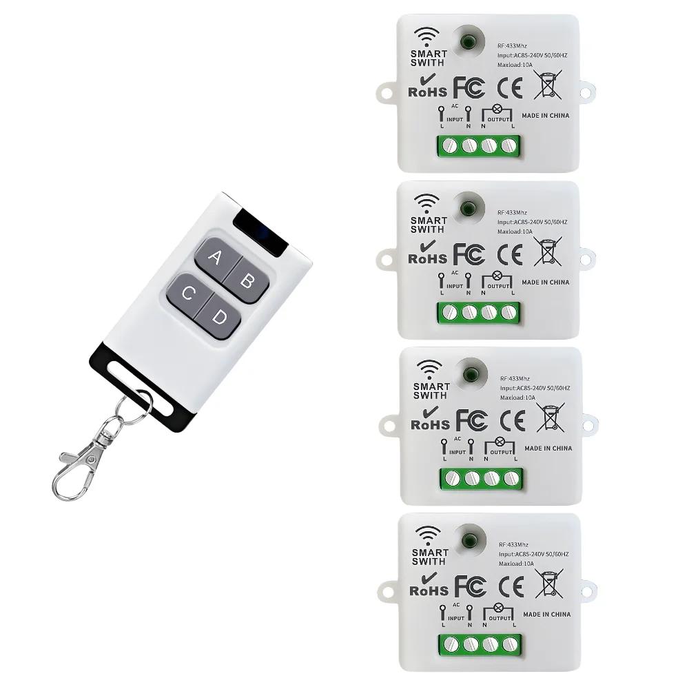 433Mhz Wireless Remote Control AC 110V 220V Rf Relay Receiver On off Transmitter Light Switch Module For Light Lamp Controller