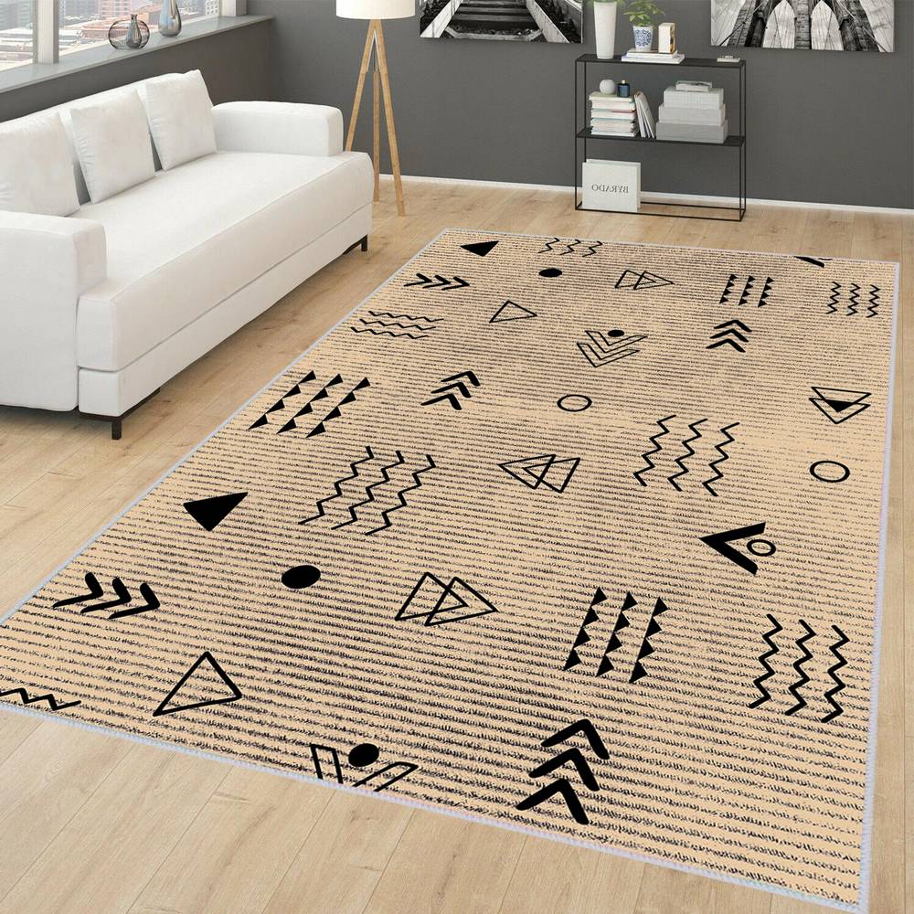 

Домашний моющийся ковер с принтом Eliana LNA0145-SD1153 50x80 бежевый